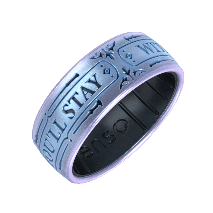 Harry Potter Silicone Ring - You'll Stay With Me - Moonstone/Black Pearl