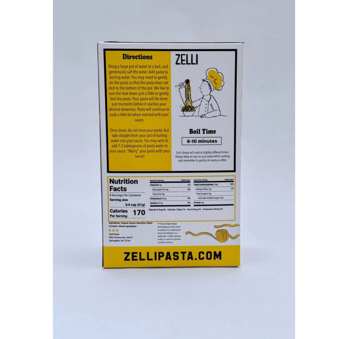 Zelli Spaghetti nutrition info