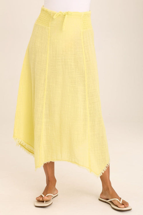 Wearables Zuri Gauze Handkerchief Casual Midi Skirt