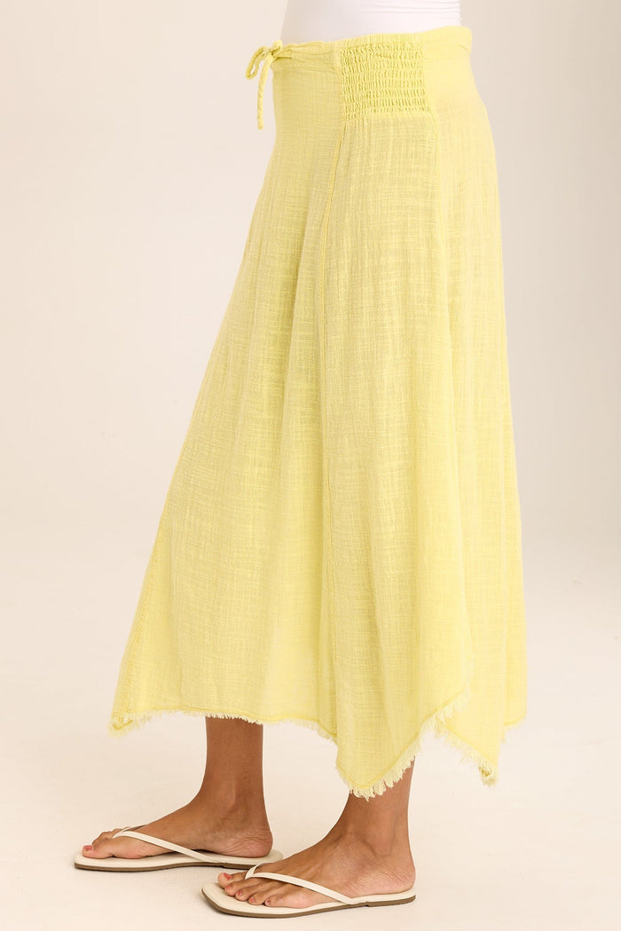 Wearables Zuri Gauze Handkerchief Casual Midi Skirt